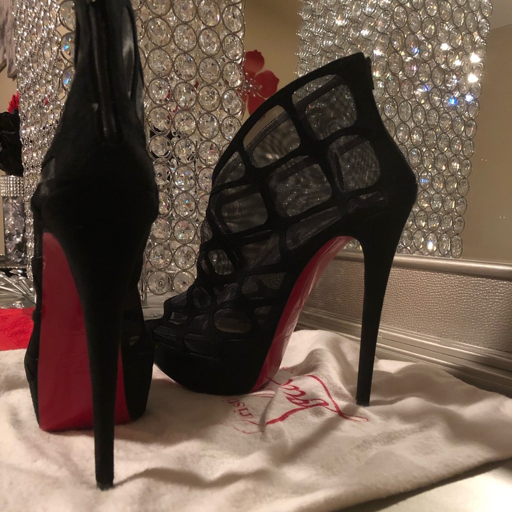 Christian Louboutin Altarakna Mesh & Suede Cage